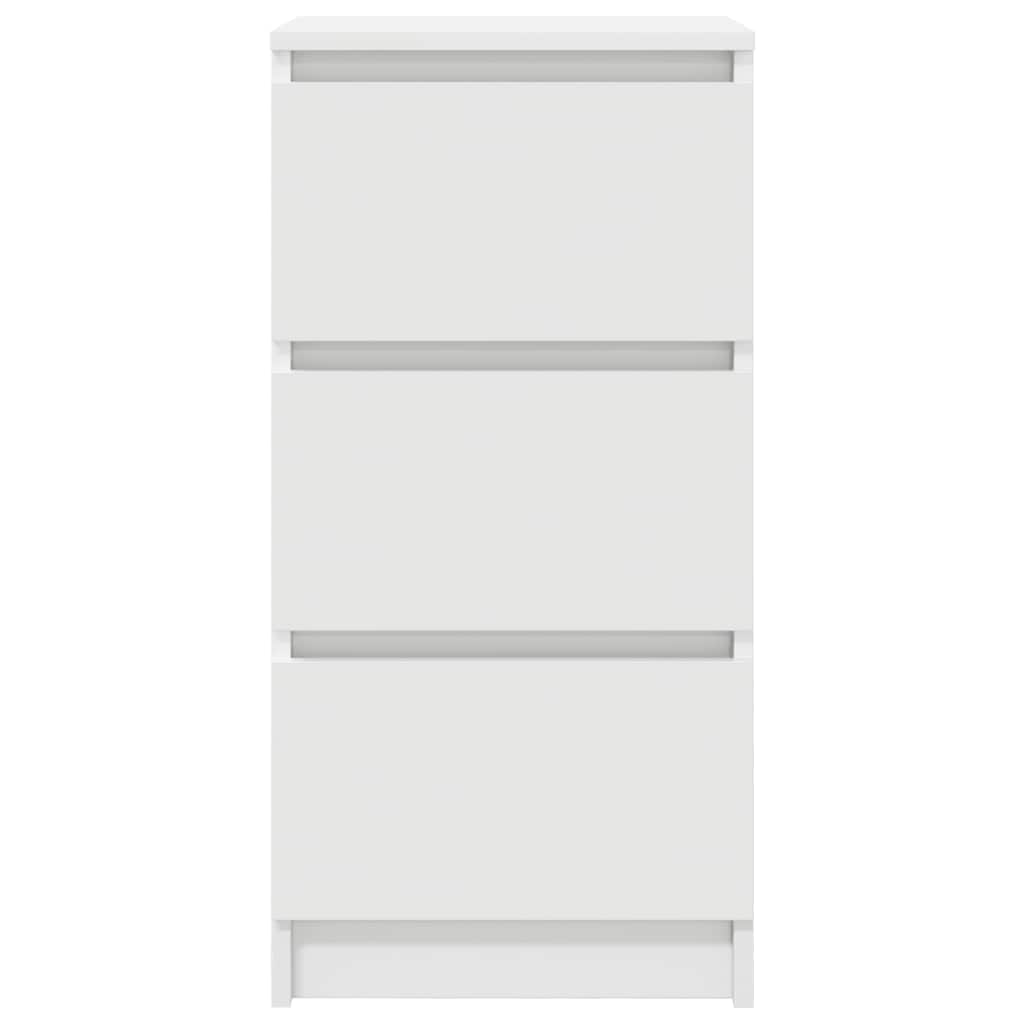 Skjenk hvit 37,5x35x76 cm konstruert tre