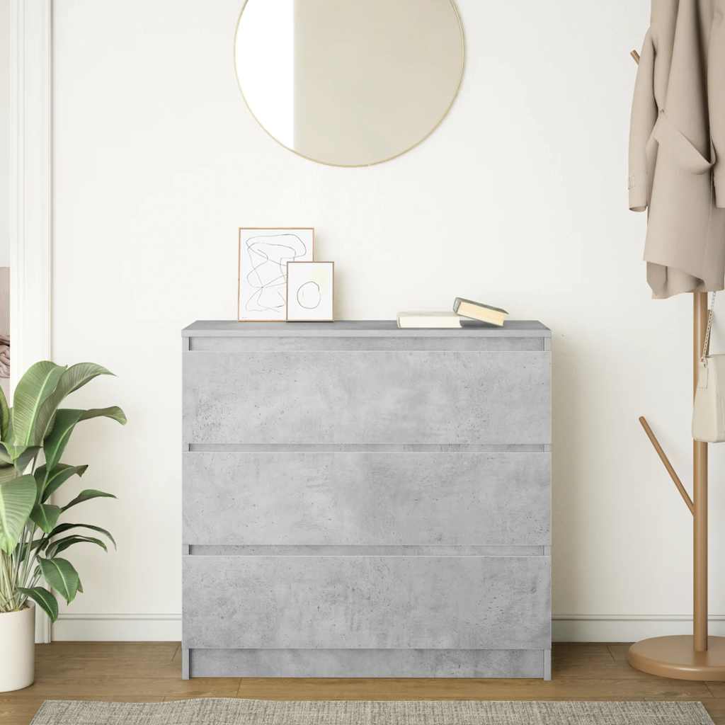 Skjenk betonggrå 80x35x76 cm konstruert tre