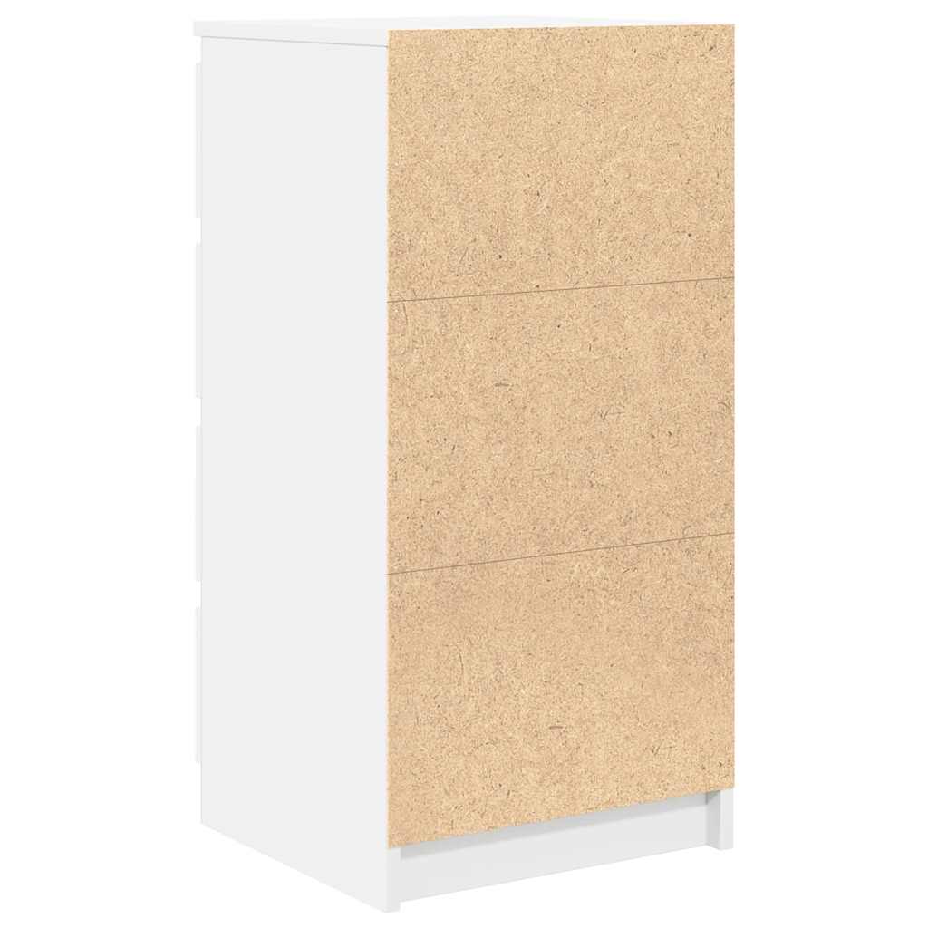 Skjenk med skuffer hvit 37,5x35x99 cm konstruert tre