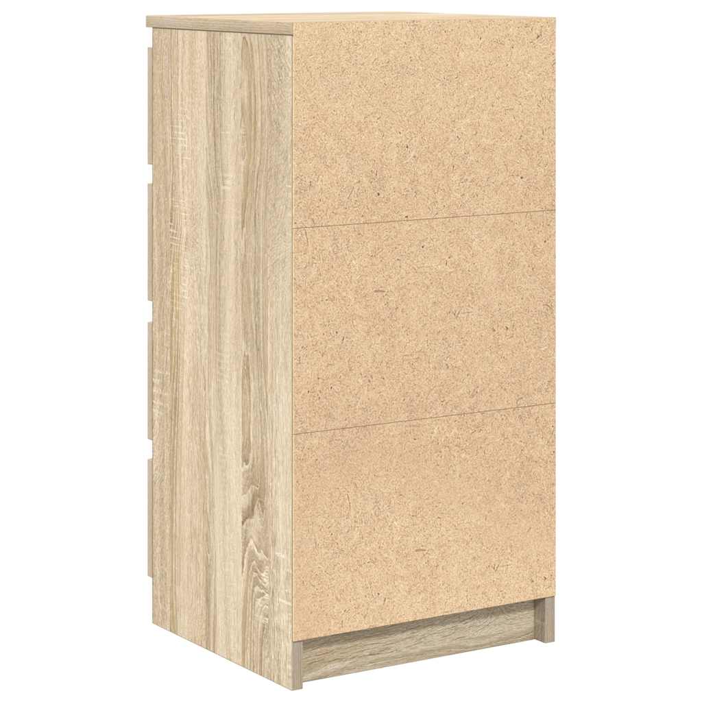 Skjenk med skuffer sonoma eik 37,5x35x99 cm konstruert tre