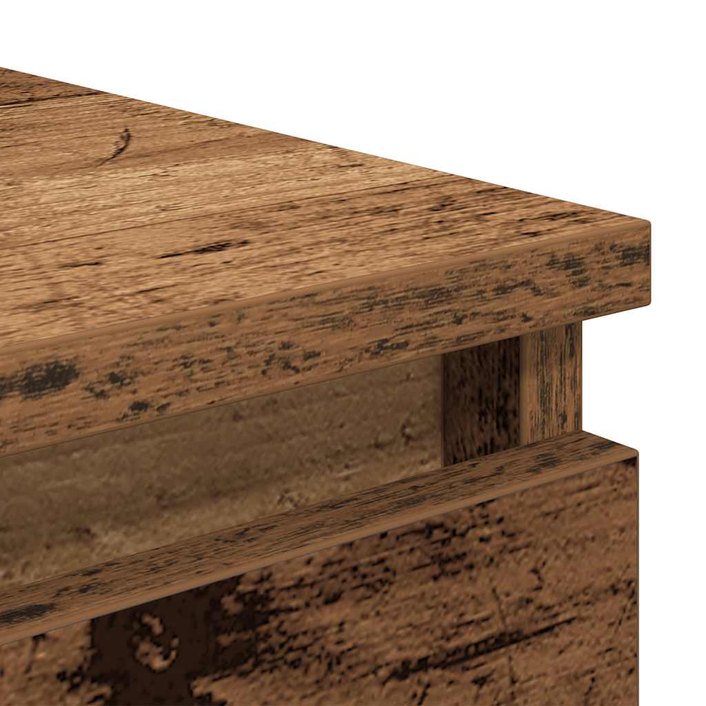 Skjenk med skuffer gammelt tre 37,5x35x99 cm konstruert tre