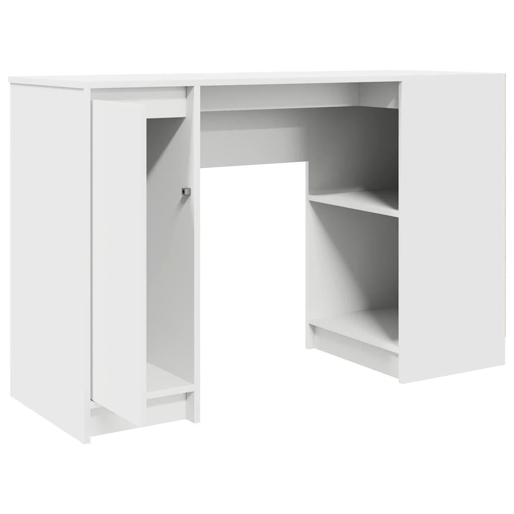 Skrivebord hvit 120x42x76 cm konstruert tre