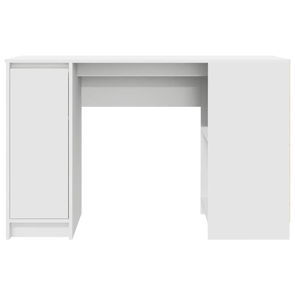Skrivebord hvit 120x42x76 cm konstruert tre
