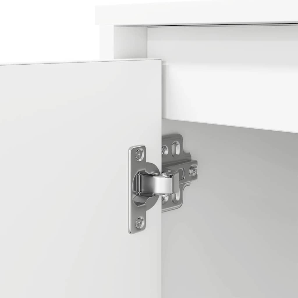 Skrivebord hvit 120x42x76 cm konstruert tre