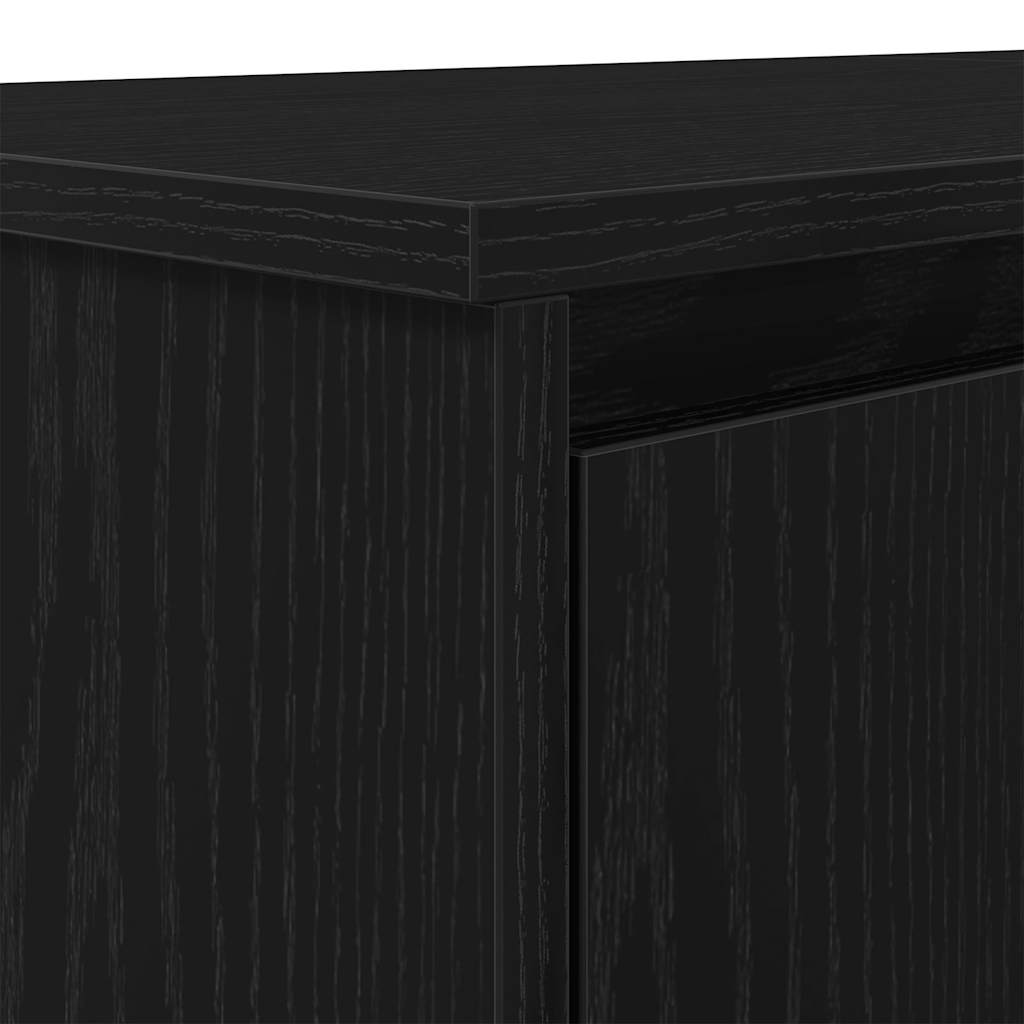 Skrivebord svart eik 120x42x76 cm konstruert tre