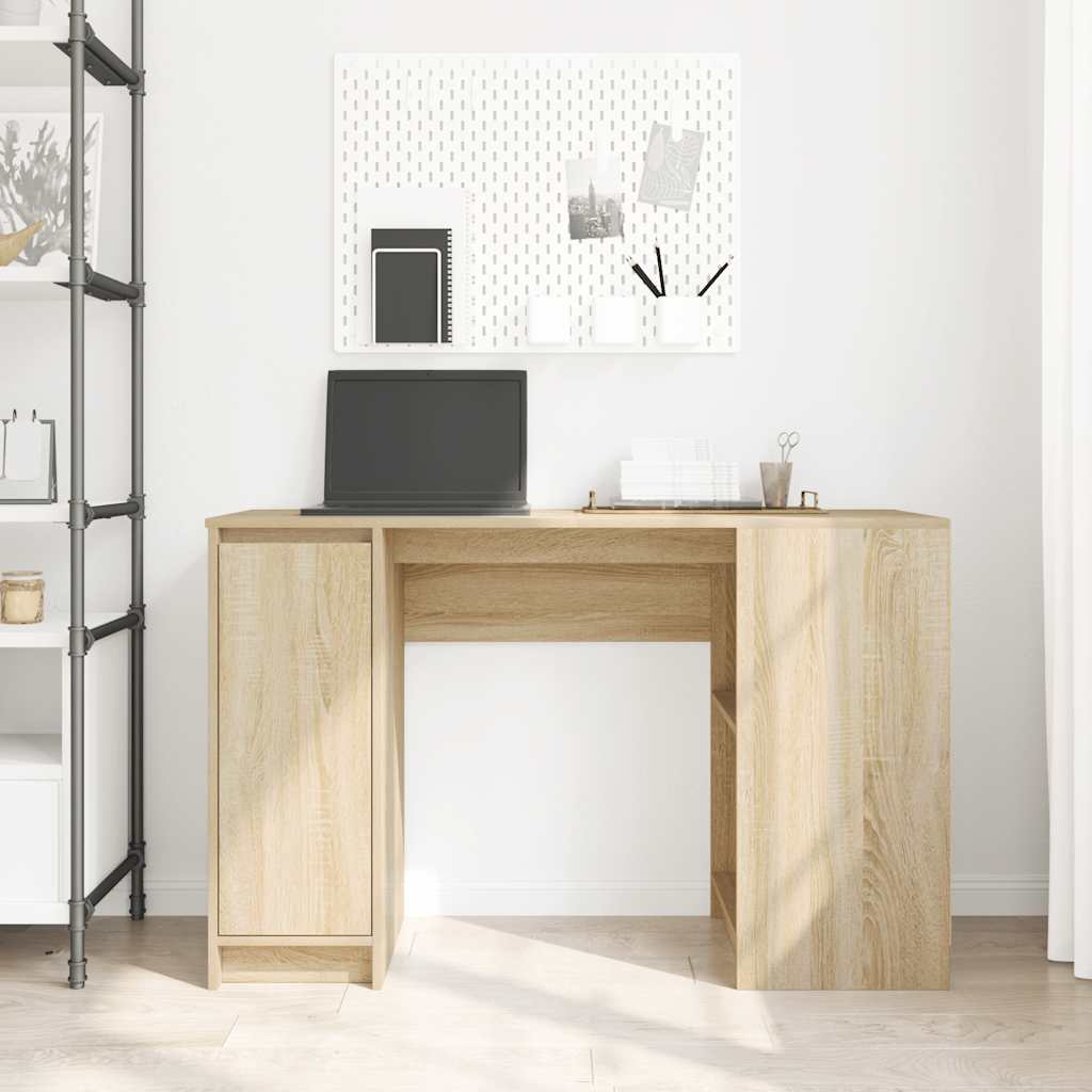Skrivebord sonoma eik 120x42x76 cm konstruert tre