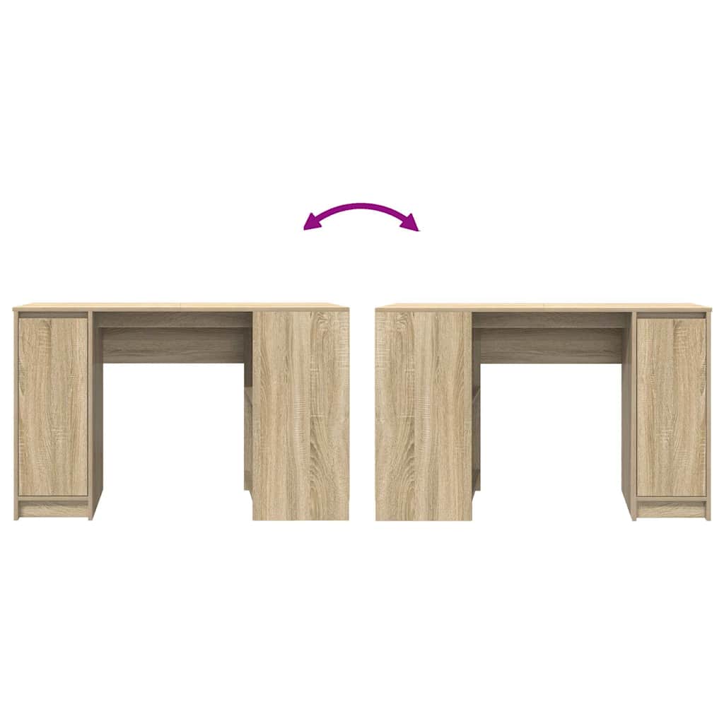Skrivebord sonoma eik 120x42x76 cm konstruert tre
