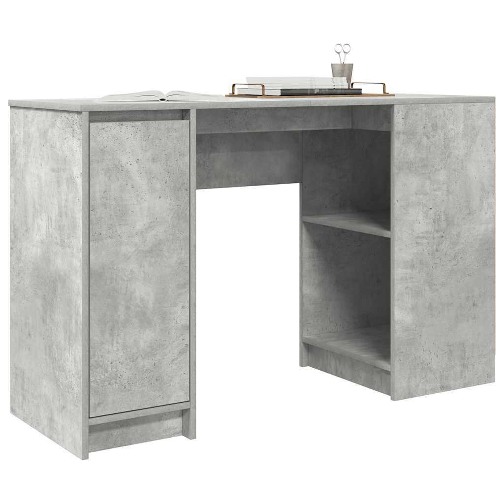Skrivebord betonggrå 120x42x76 cm konstruert tre