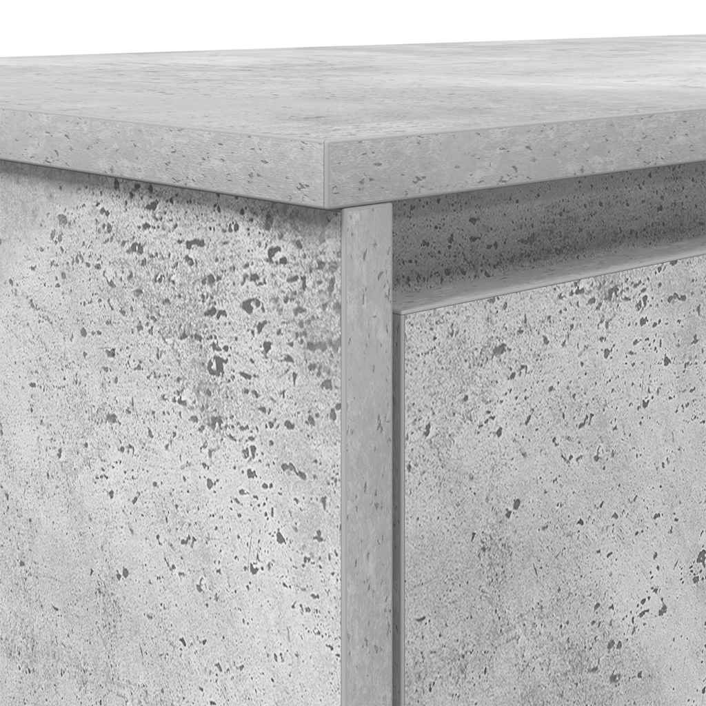 Skrivebord betonggrå 120x42x76 cm konstruert tre
