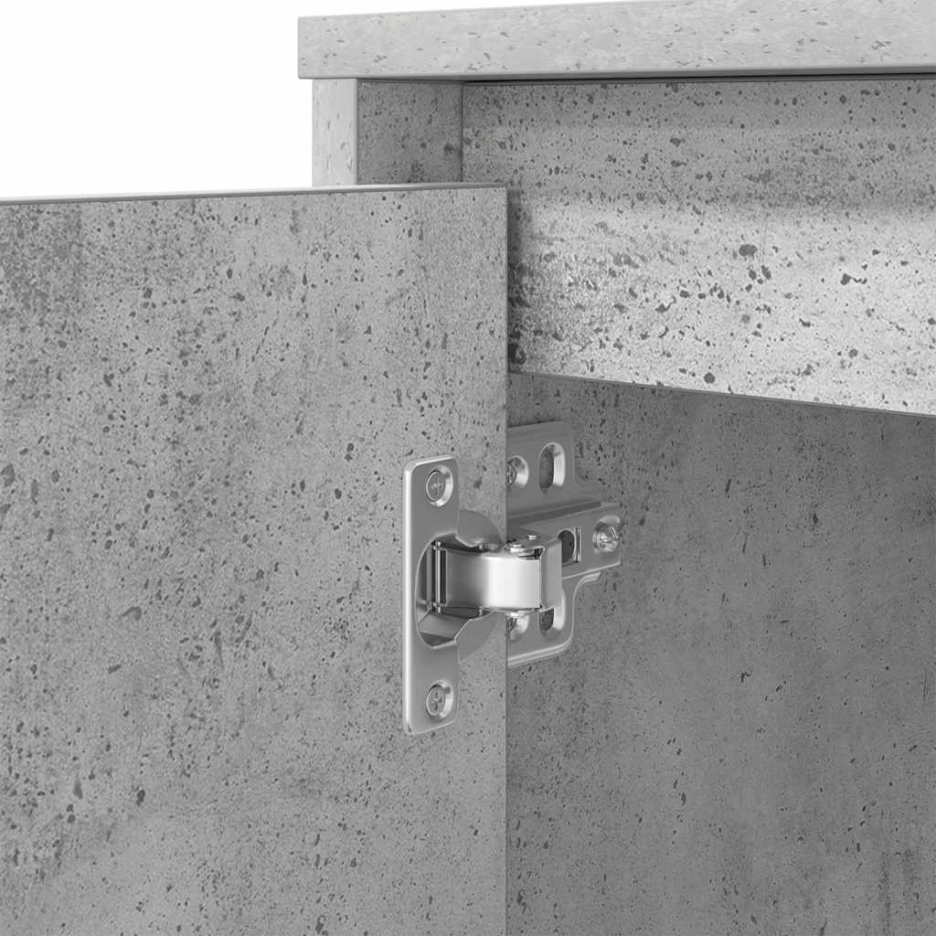 Skrivebord betonggrå 120x42x76 cm konstruert tre