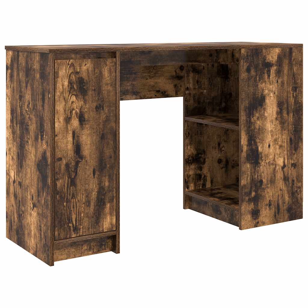 Skrivebord røkt eik 120x42x76 cm konstruert tre