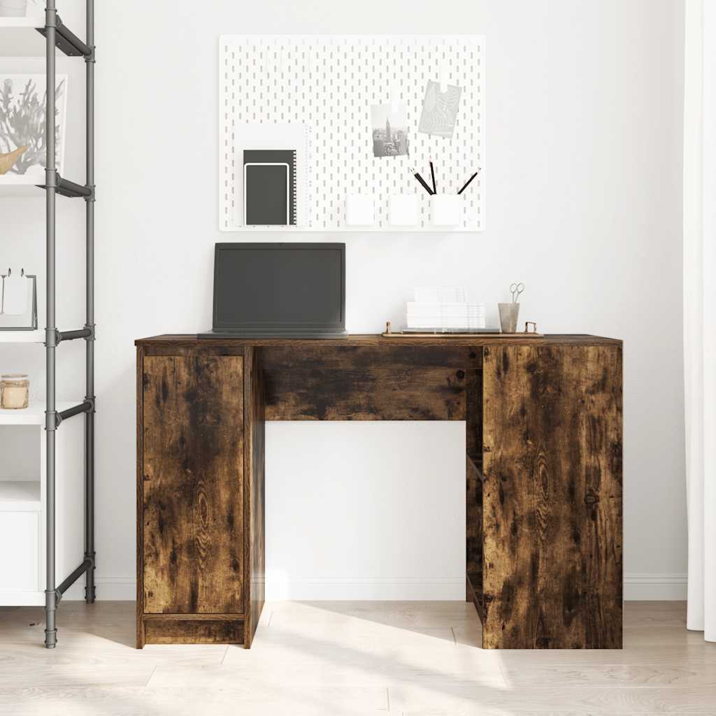 Skrivebord røkt eik 120x42x76 cm konstruert tre