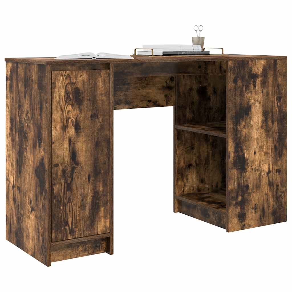 Skrivebord røkt eik 120x42x76 cm konstruert tre