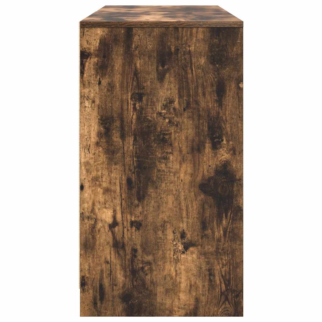 Skrivebord røkt eik 120x42x76 cm konstruert tre