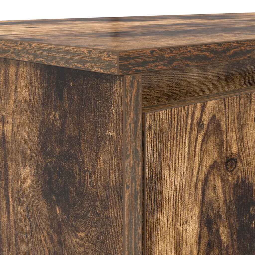 Skrivebord røkt eik 120x42x76 cm konstruert tre