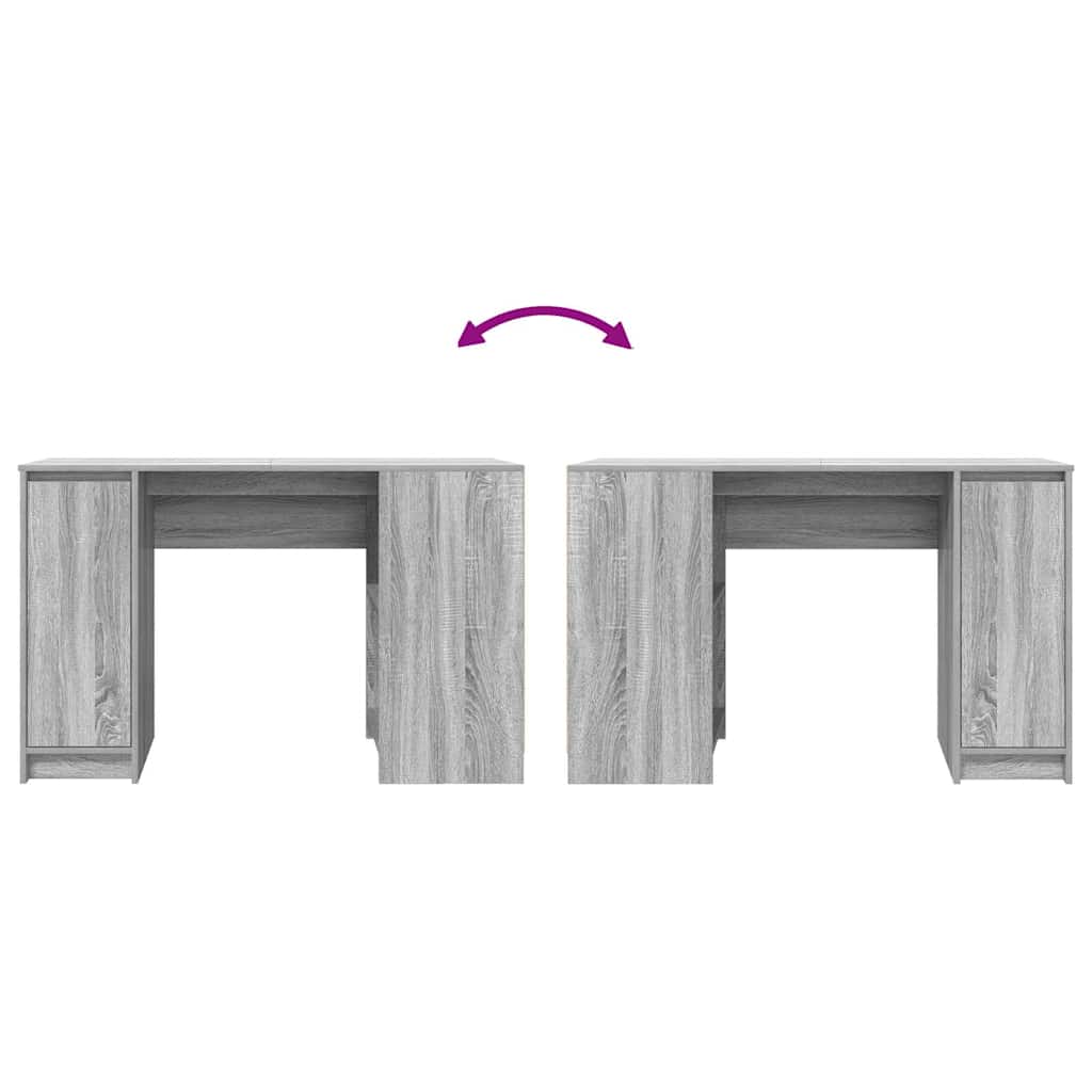 Skrivebord grå sonoma 120x42x76 cm konstruert tre