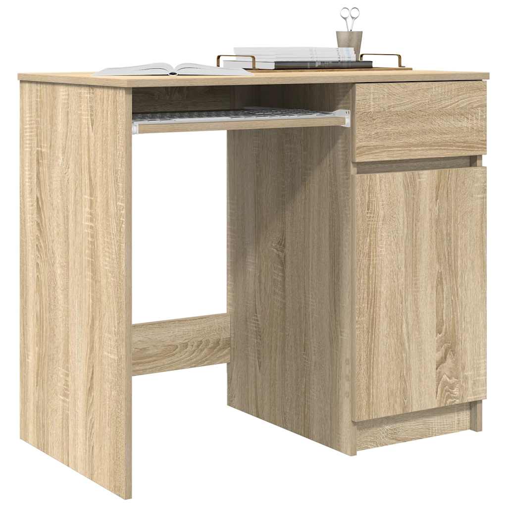 Skrivebord sonoma eik 86x49x76 cm konstruert tre