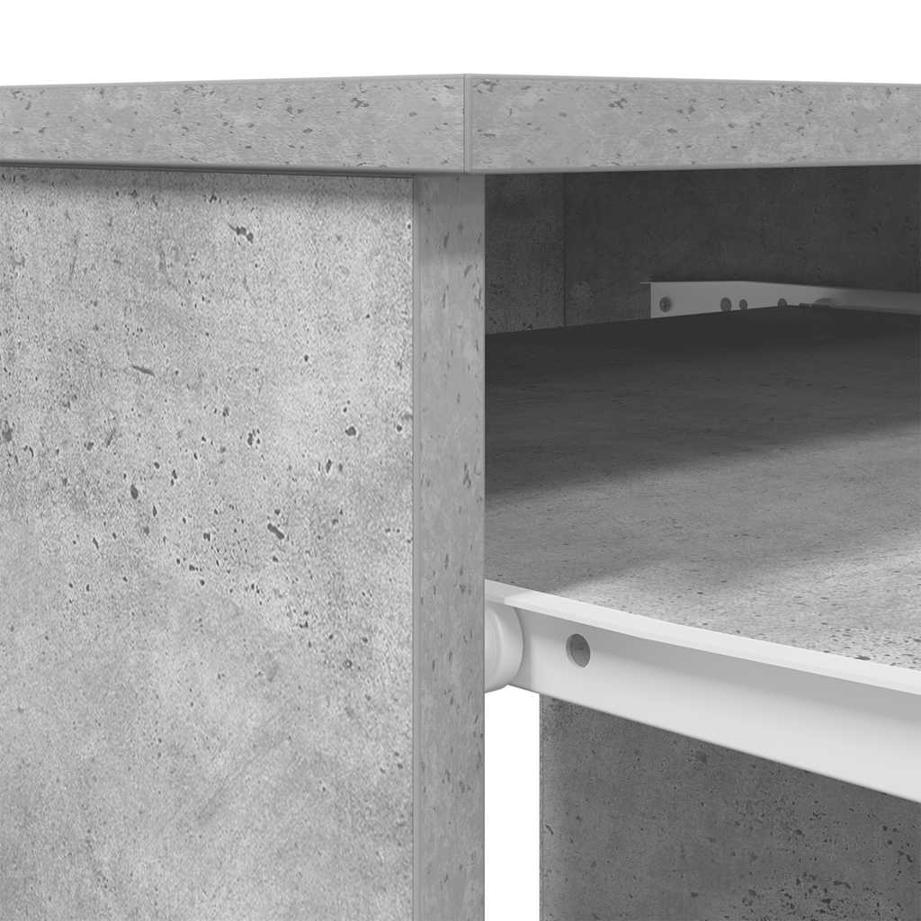 Skrivebord betonggrå 86x49x76 cm konstruert tre