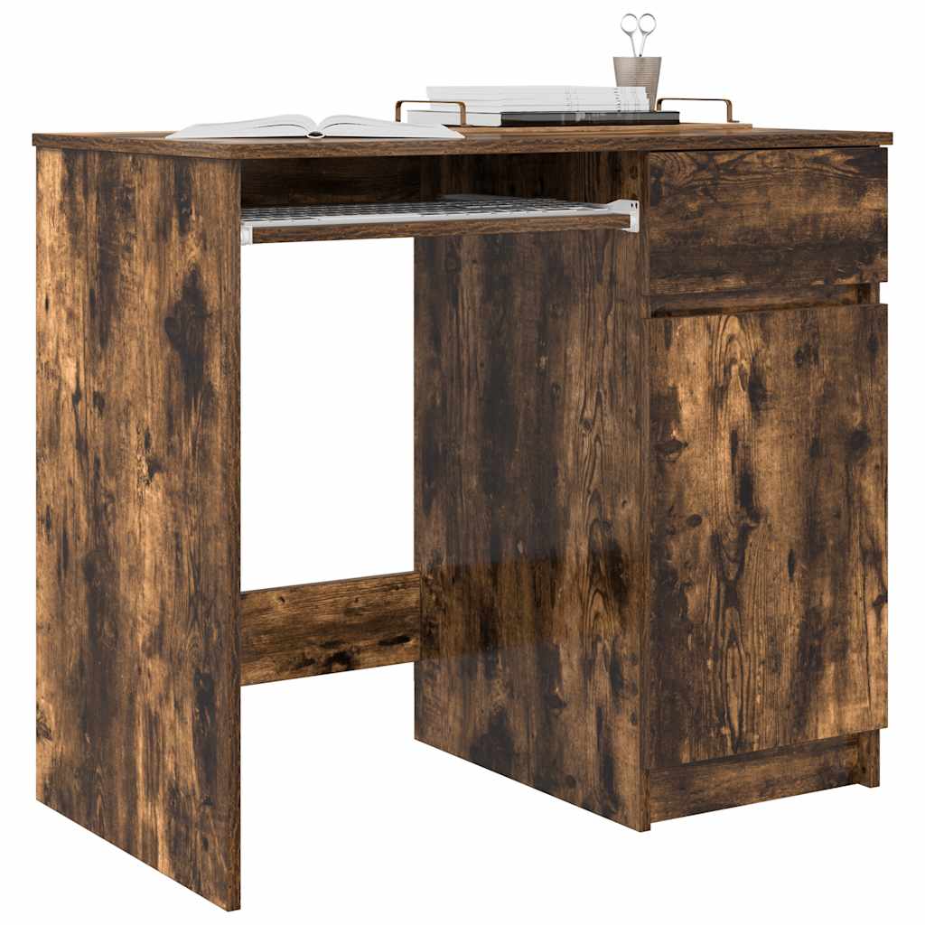 Skrivebord røkt eik 86x49x76 cm konstruert tre