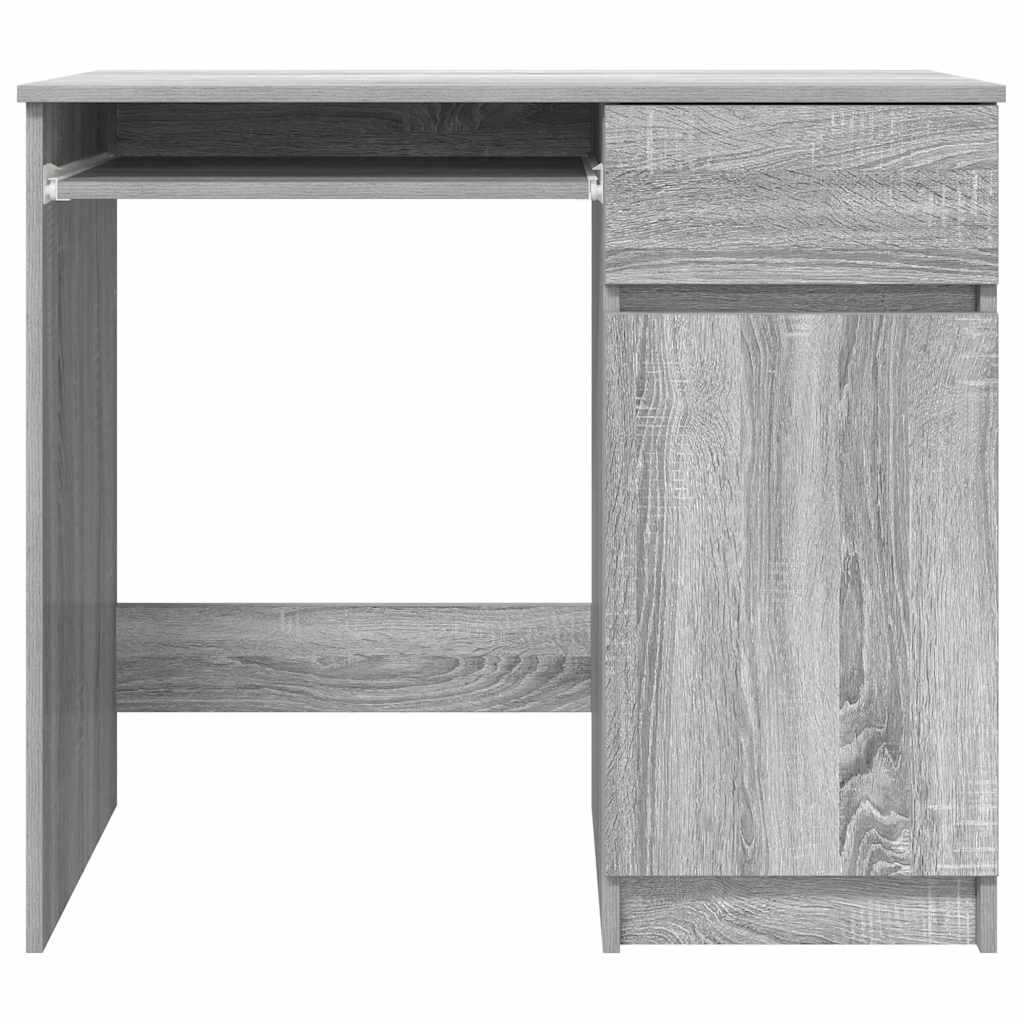 Skrivebord grå sonoma 86x49x76 cm konstruert tre