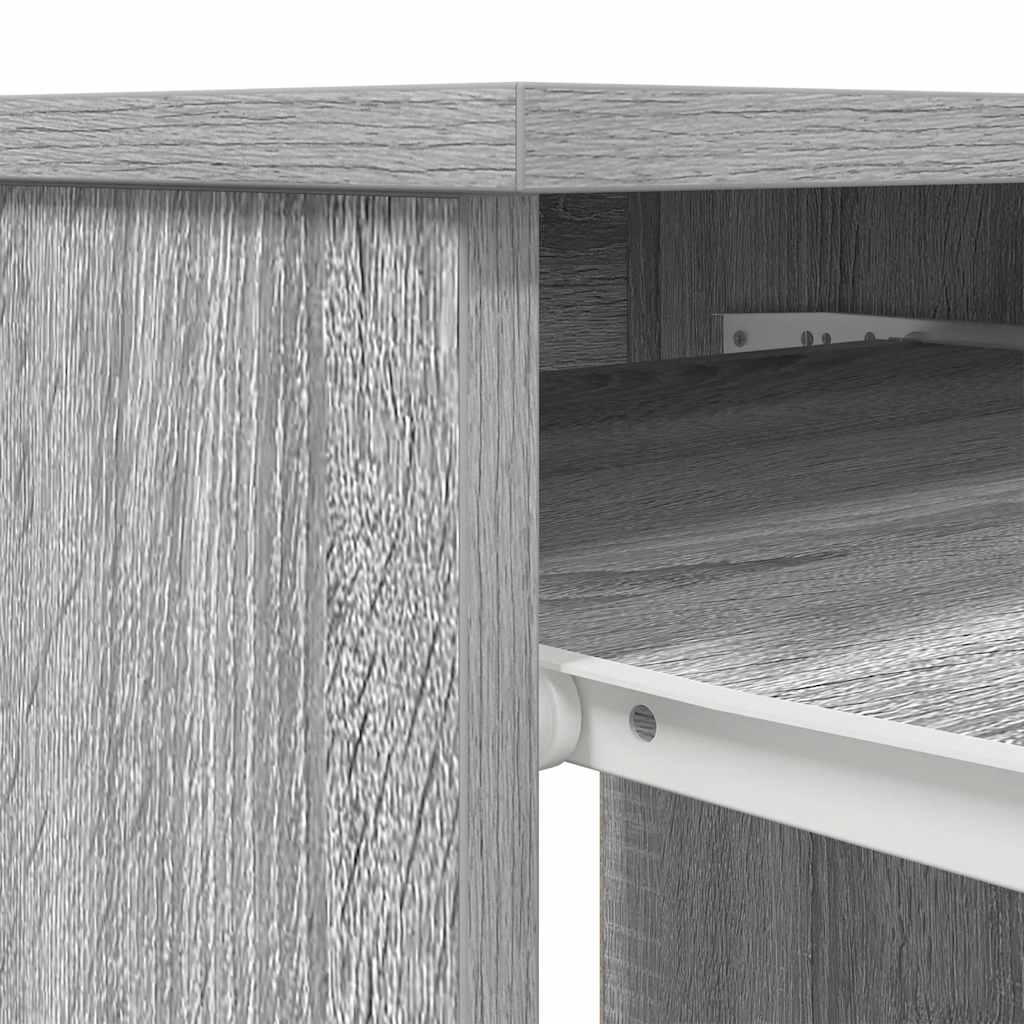 Skrivebord grå sonoma 86x49x76 cm konstruert tre