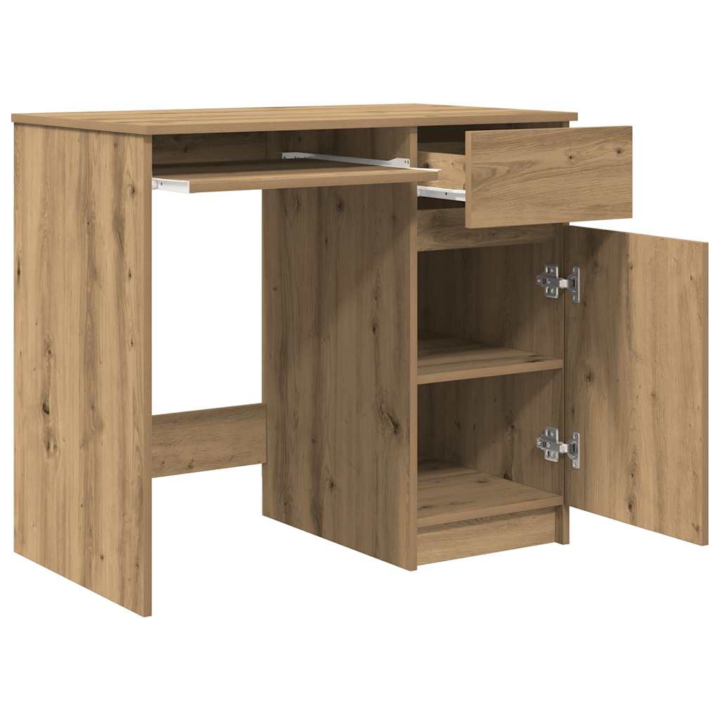Skrivebord artisan eik 84x40x75 cm konstruert tre
