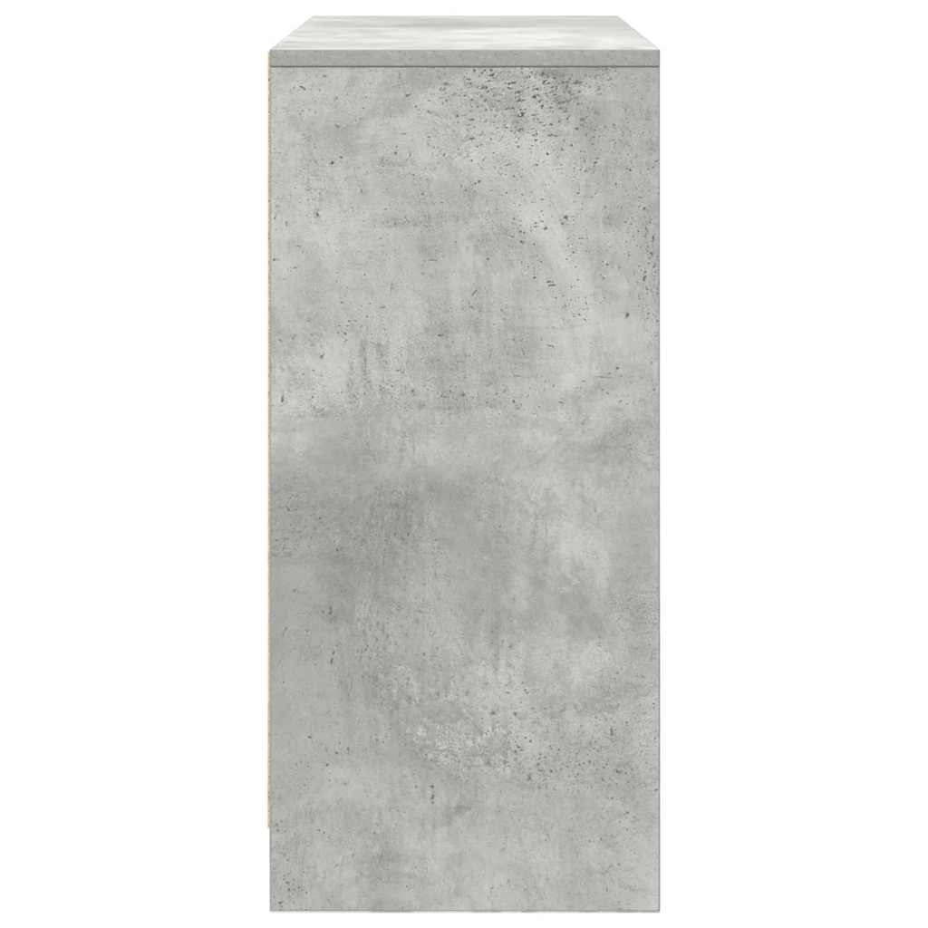 Skjenk med skuffer og dører betonggrå 70,5x34x74,5 cm