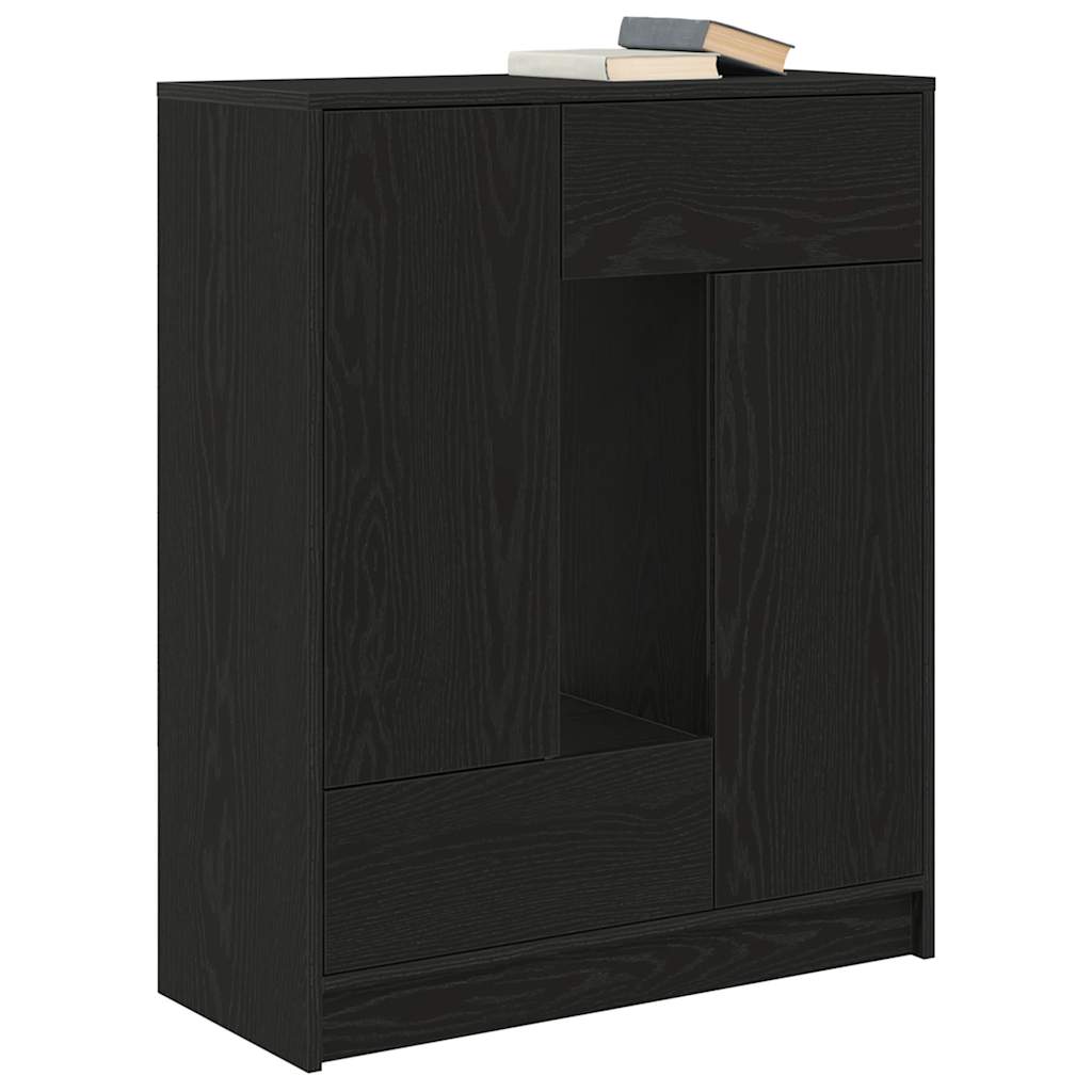 Skjenk med skuffer og dører brun eik 73x31x90 cm
