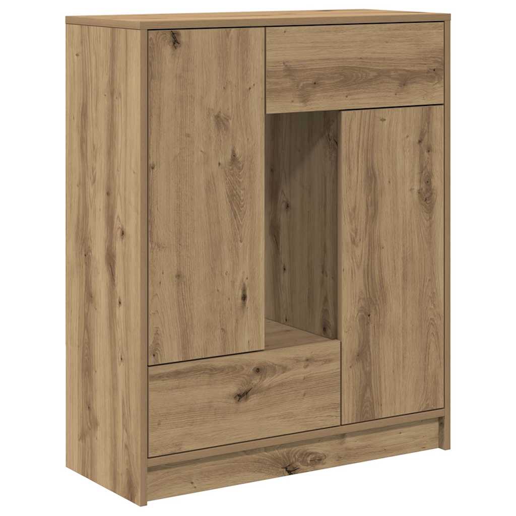 Skjenk med skuffer og dører artisan eik 73x31x90 cm