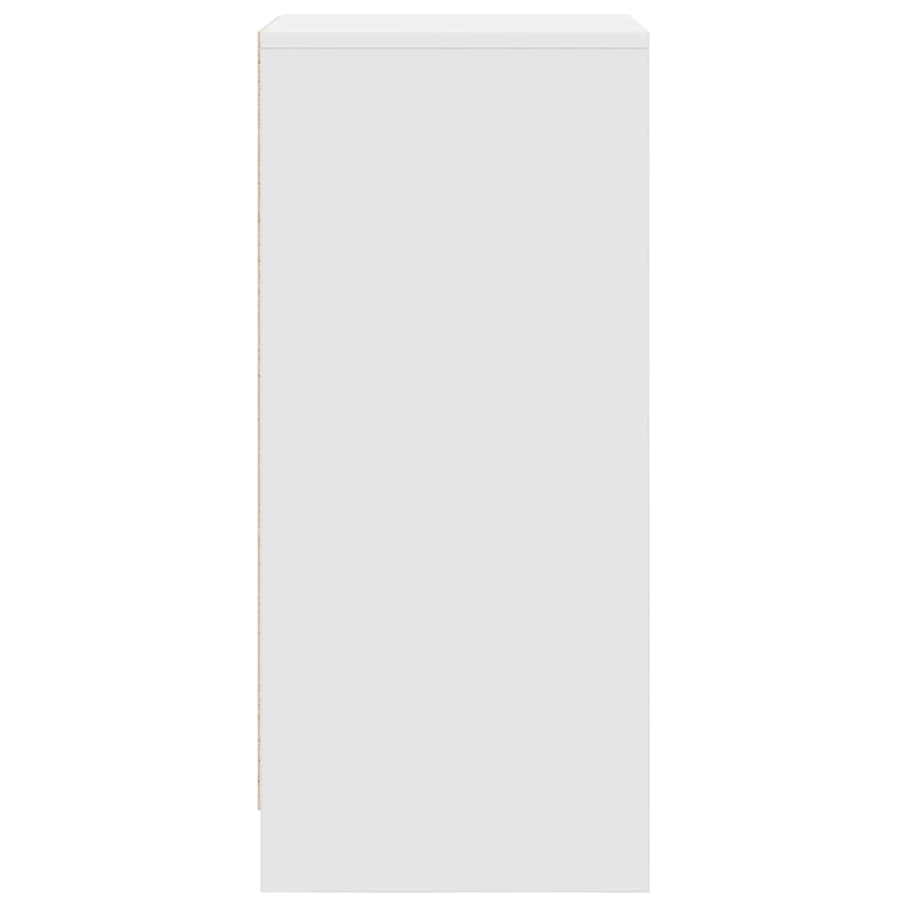 Skohylle hvit 29,5x34x76 cm konstruert tre