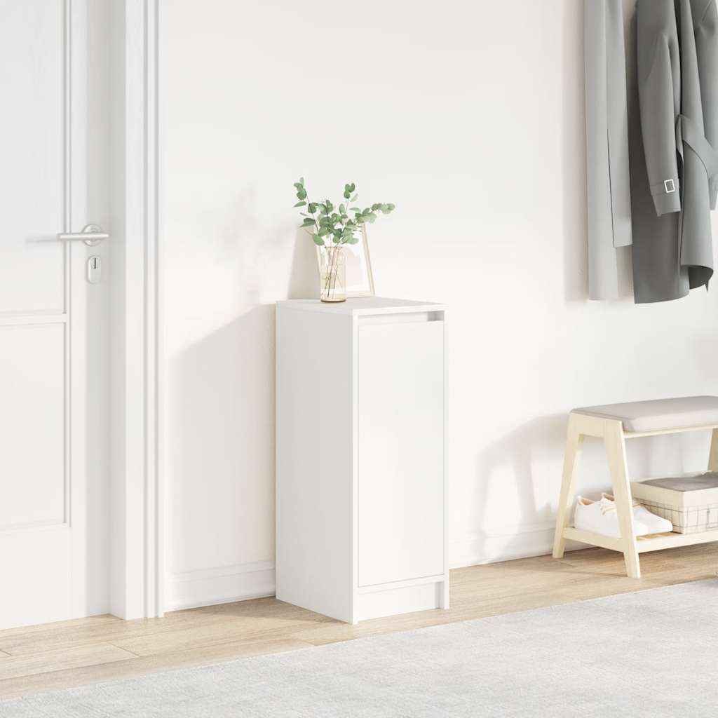 Skohylle hvit 29,5x34x76 cm konstruert tre