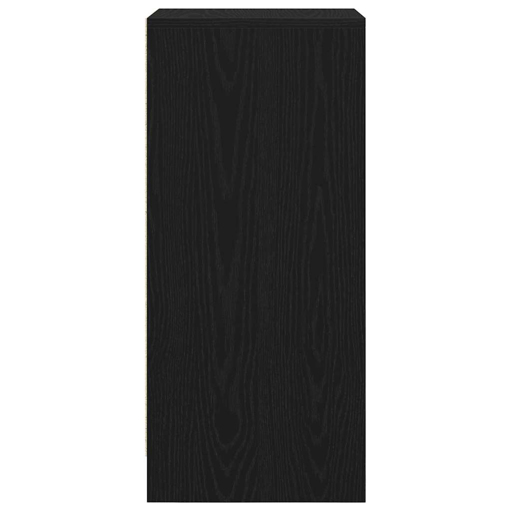 Skohylle svart eik 29,5x34x76 cm konstruert tre