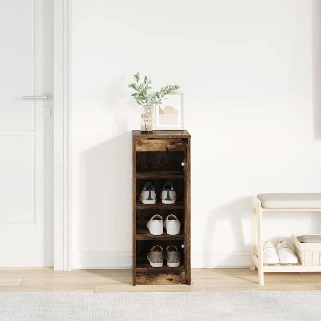 Skoskap røkt eik 29,5x34x76 cm konstruert tre