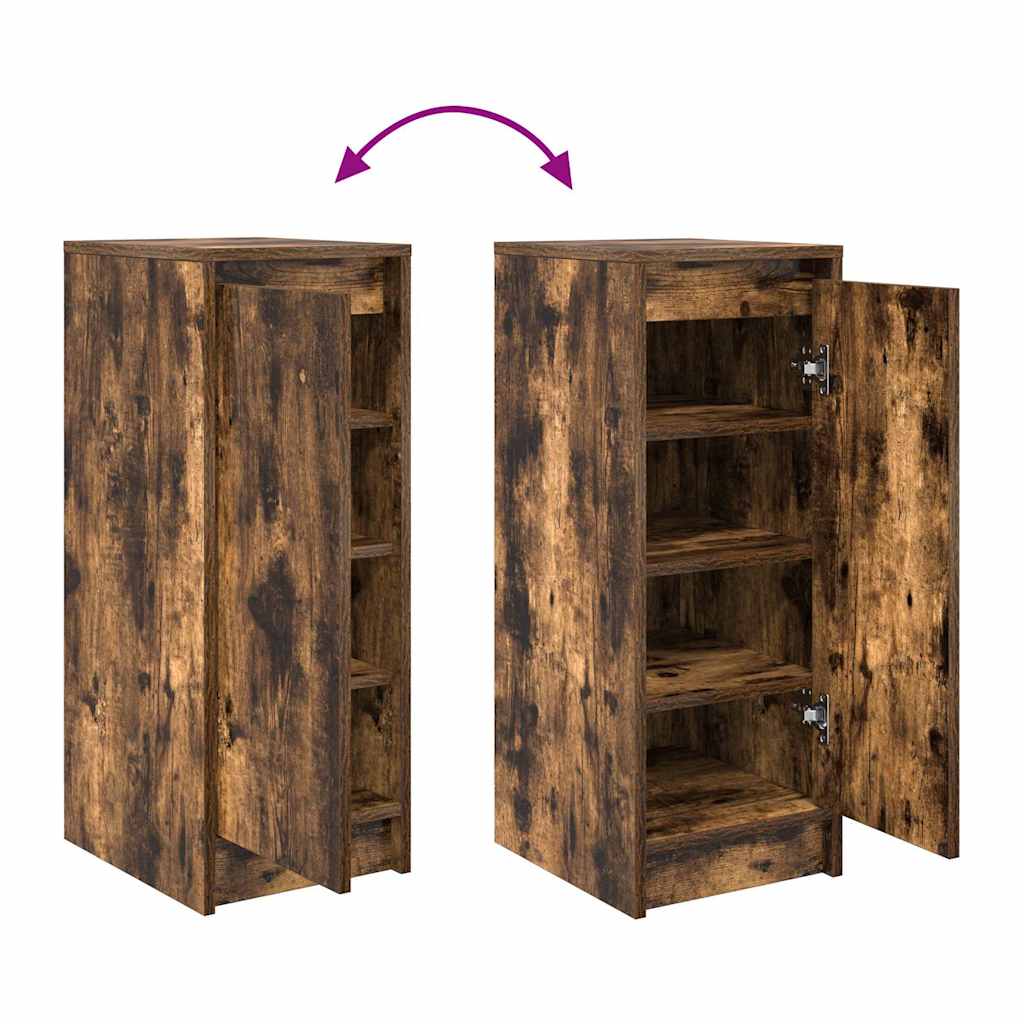 Skoskap røkt eik 29,5x34x76 cm konstruert tre