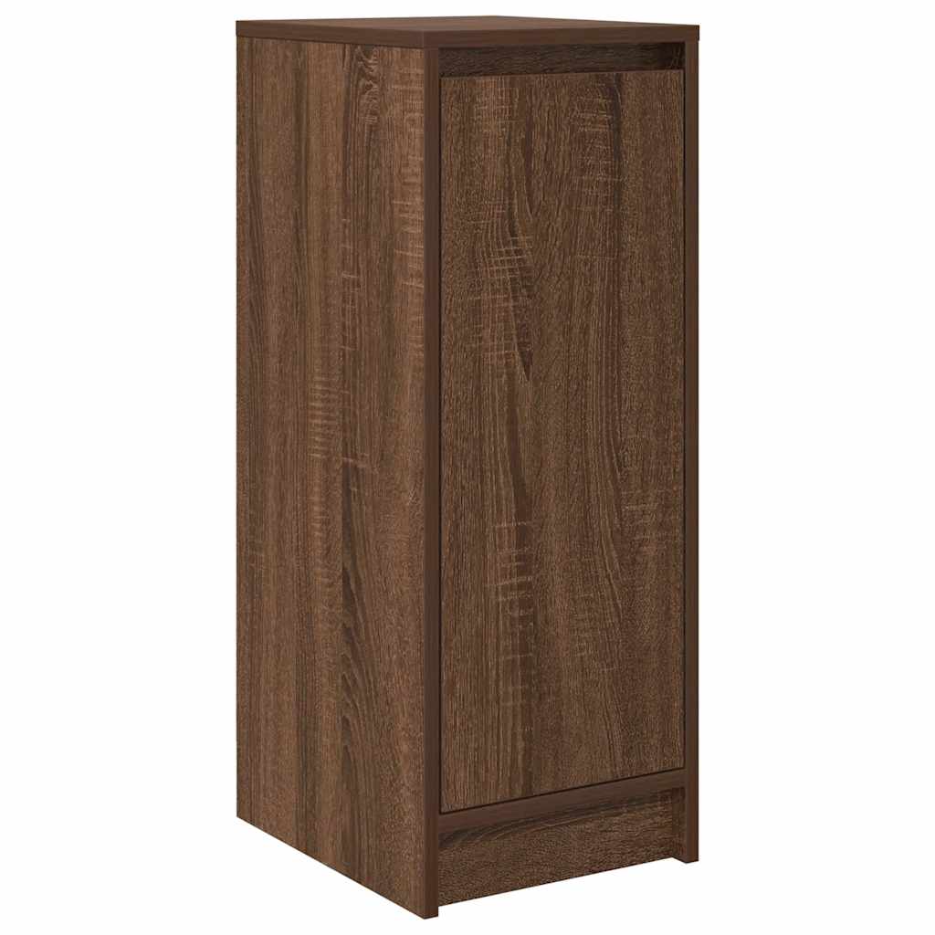 Skohylle brun eik 29,5x34x76 cm konstruert tre