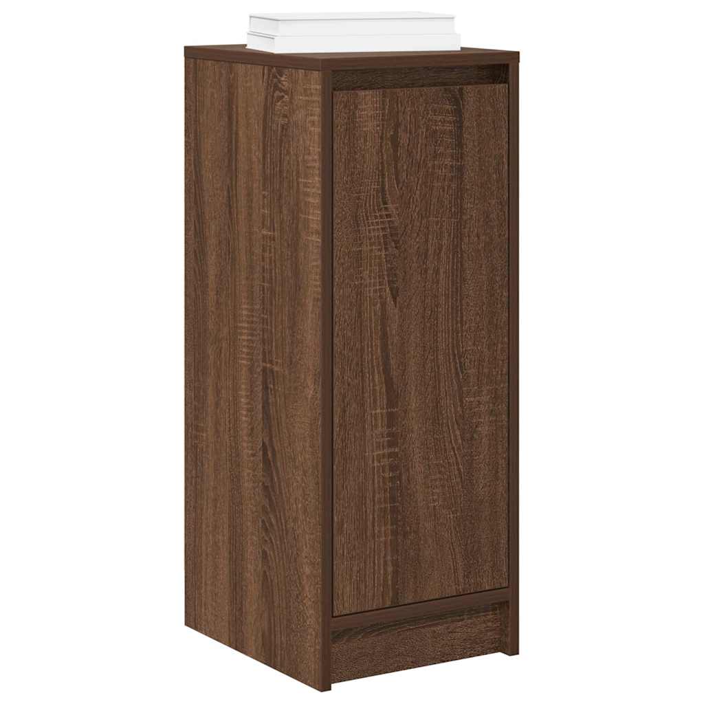 Skohylle brun eik 29,5x34x76 cm konstruert tre