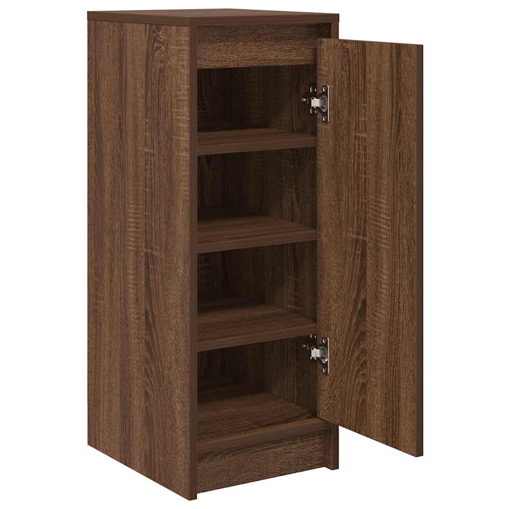 Skohylle brun eik 29,5x34x76 cm konstruert tre