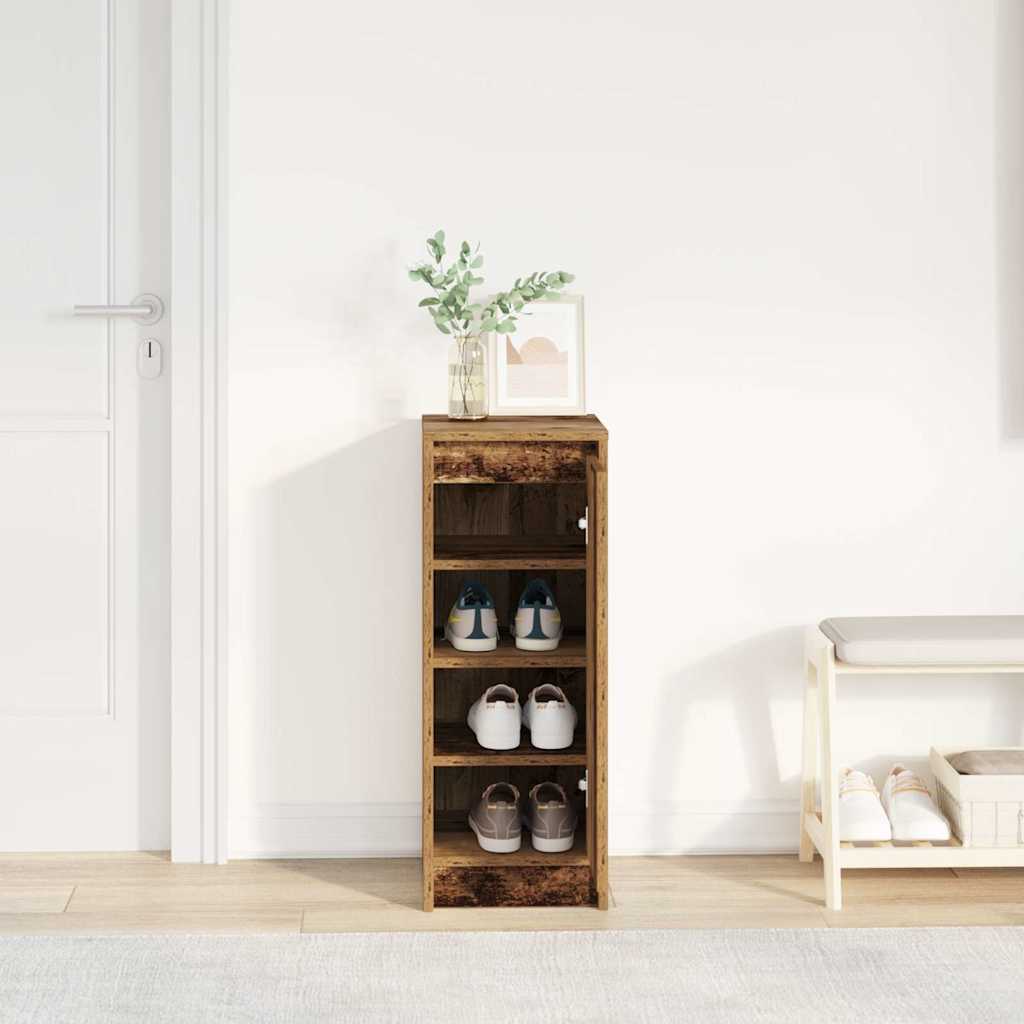 Skoskap gammelt tre 29,5x34x76 cm konstruert tre