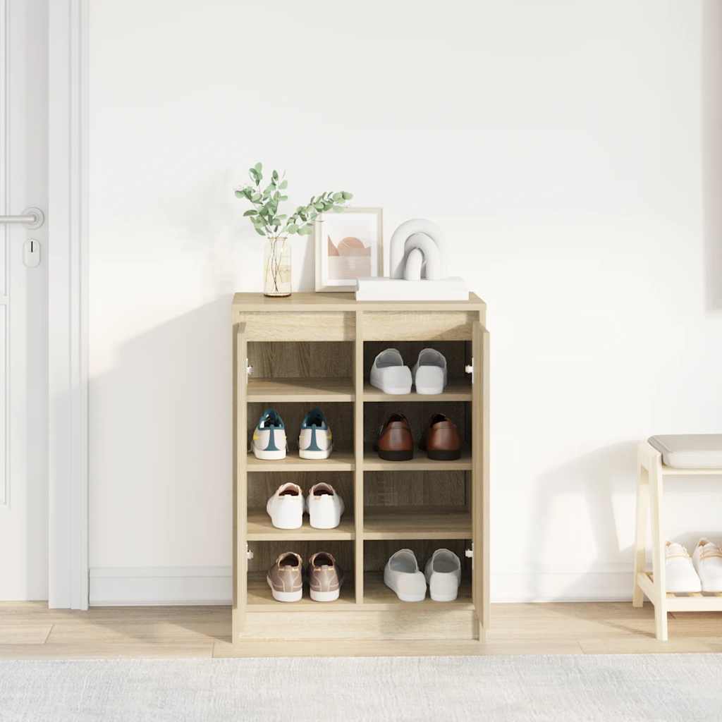 Skoskap sonoma eik 57x34x76 cm sponplate