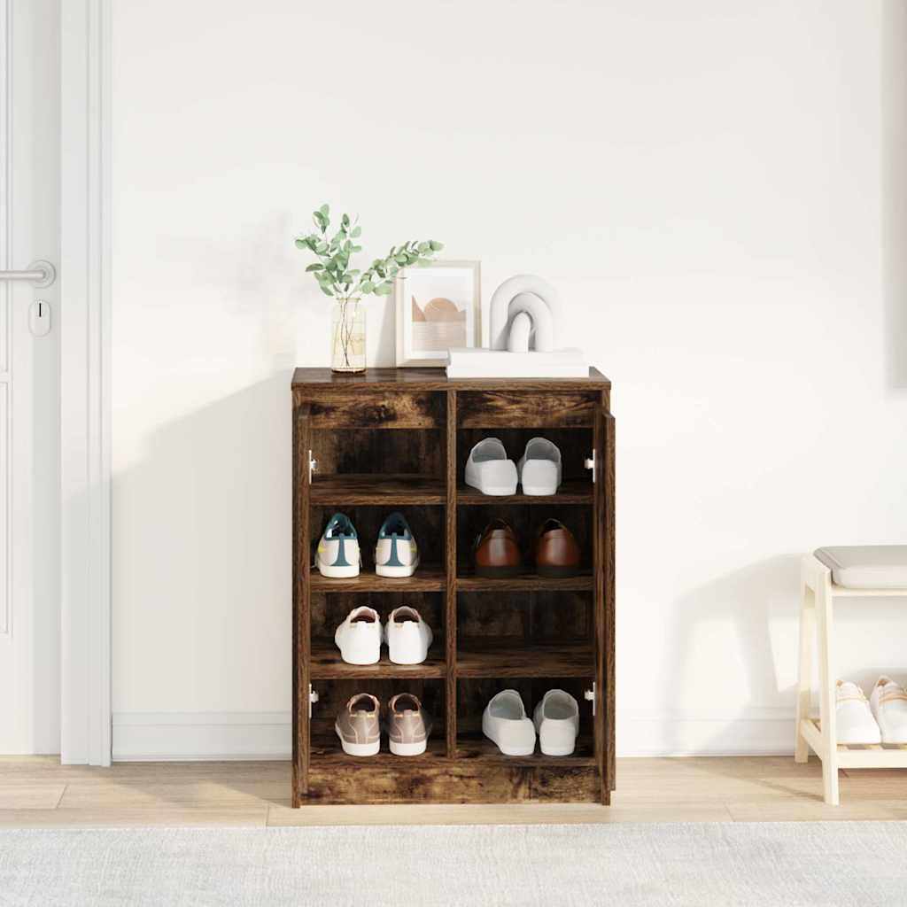 Skoskap røkt eik 57x34x76 cm konstruert tre