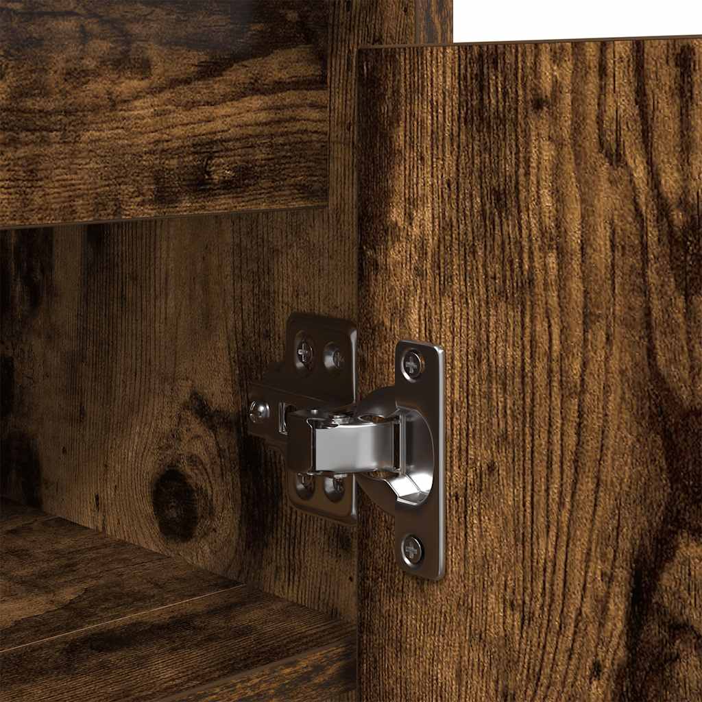 Skoskap røkt eik 57x34x76 cm konstruert tre