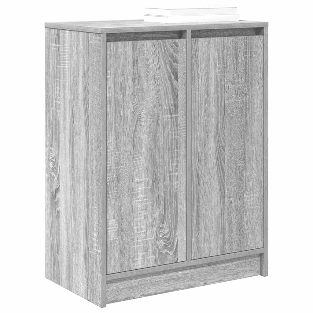 Skohylle grå sonoma 57x34x76 cm konstruert tre