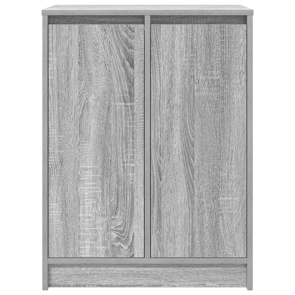 Skohylle grå sonoma 57x34x76 cm konstruert tre