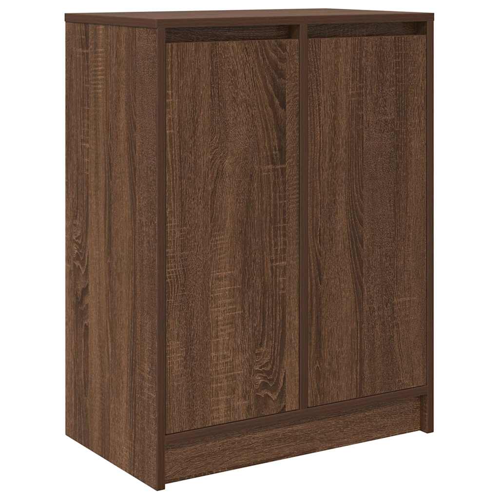 Skohylle brun eik 57x34x76 cm konstruert tre