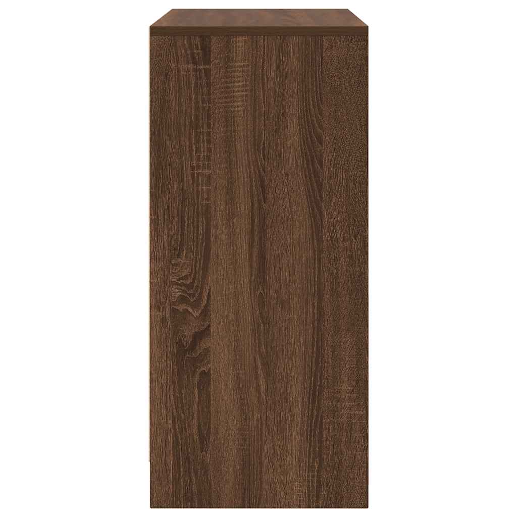 Skohylle brun eik 57x34x76 cm konstruert tre
