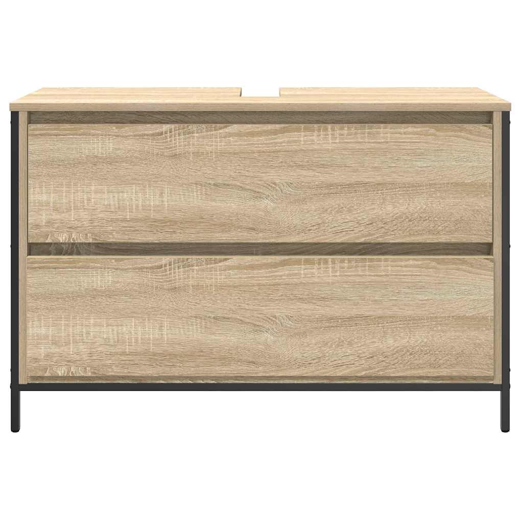 Baderomsservantskap med skuffer sonoma eik 90x34,5x60 cm