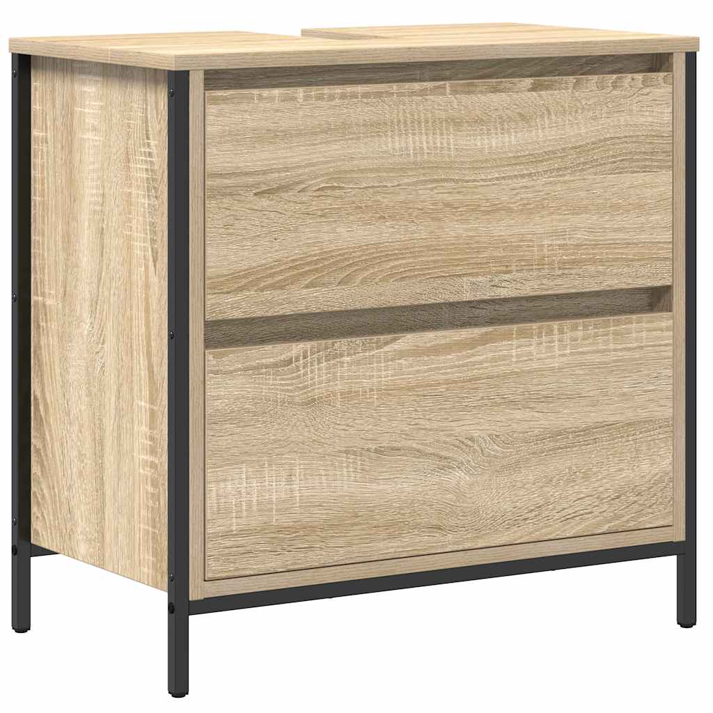 Baderomsservantskap med skuffer sonoma eik 60x34,5x60 cm
