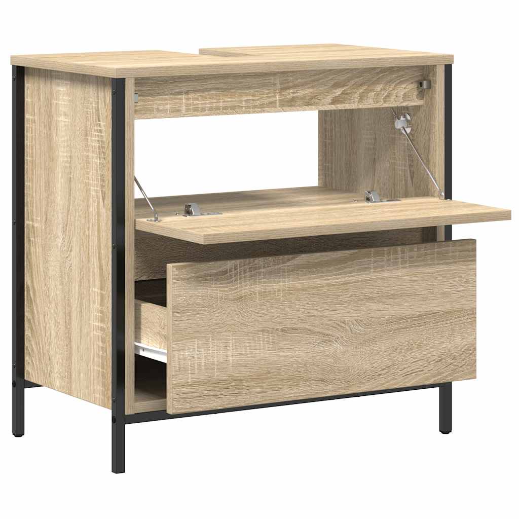Baderomsservantskap med skuffer sonoma eik 60x34,5x60 cm