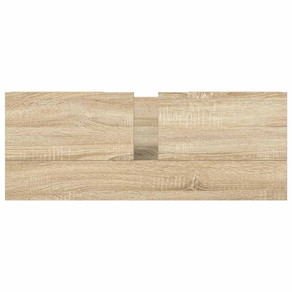 Servantskap med skuffer sonoma eik 90x34,5x60 cm