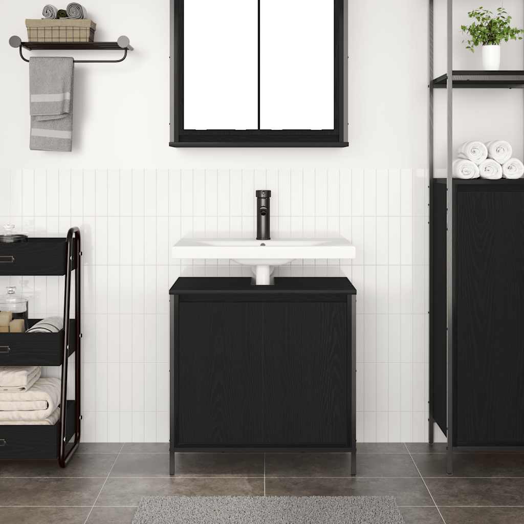 Baderomsservantskap svart 60x34,5x60 cm